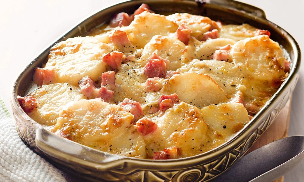 Leek, Potato & Bacon Bake