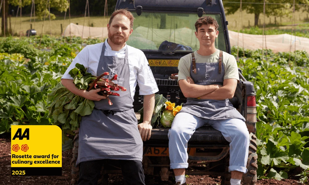 THE FARM TABLE AWARDED PRESTIGIOUS TWO AA ROSETTES