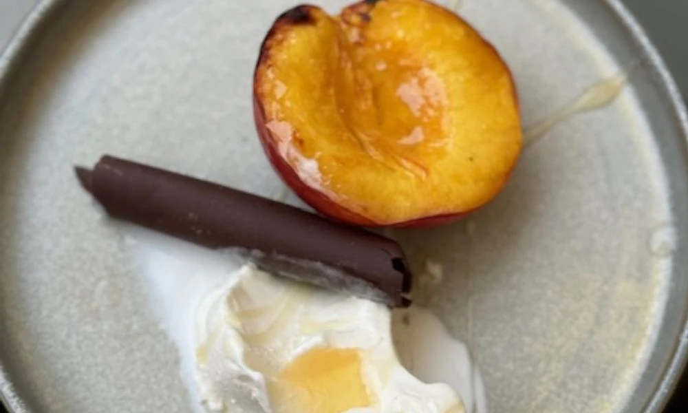 HONEY GRILLED PEACH TOPPED  WITH VANILLA GELATO Image 2