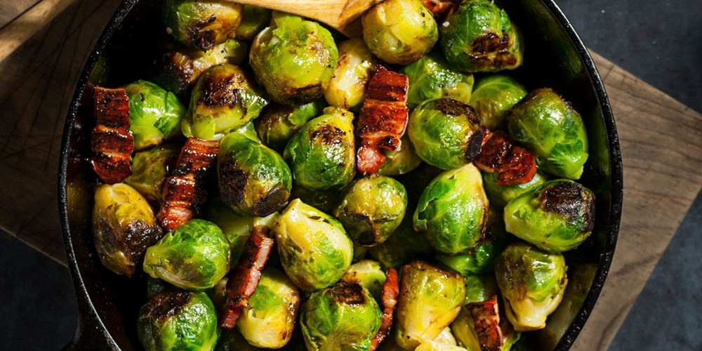 Chestnuts with Brussels Sprouts & Lardons