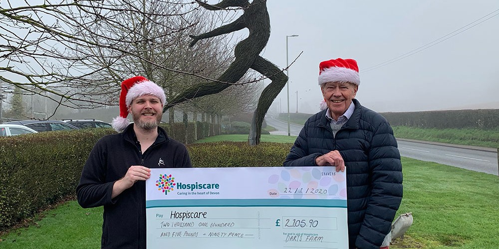 Santa Delivers Donation to Hospiscare!