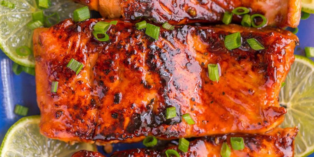 Honey Glazed Salmon with Pine Nut & Pomegranate Salad