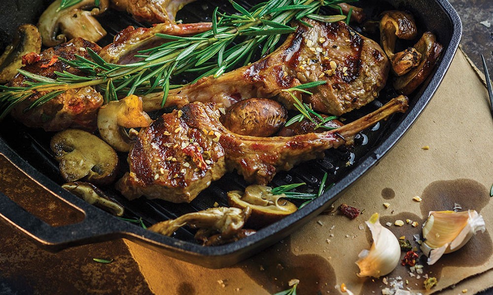 Lamb Chops Marinated with Rosemary & Garlic