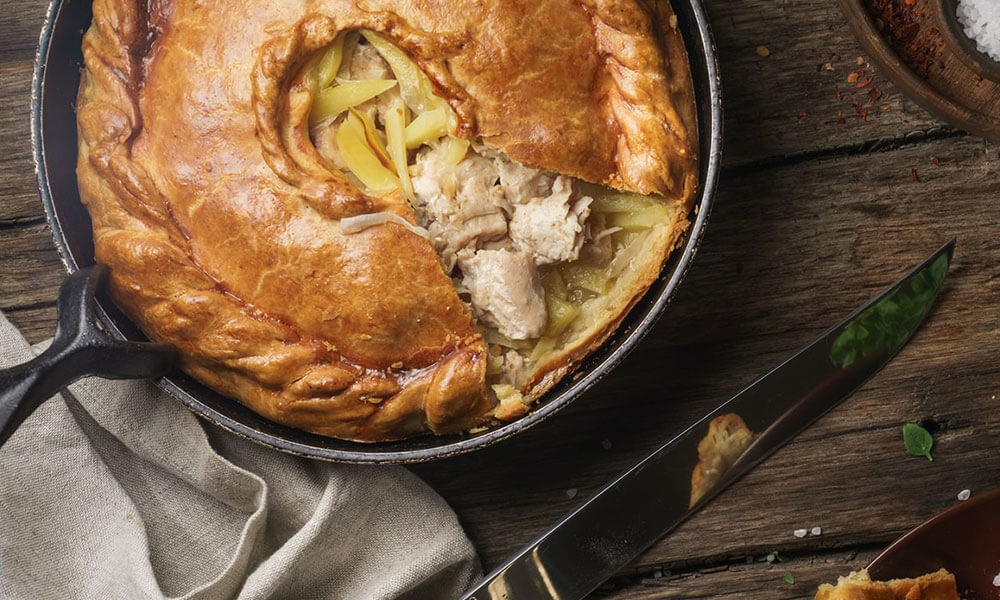 Creamy Chicken & Leek Pie