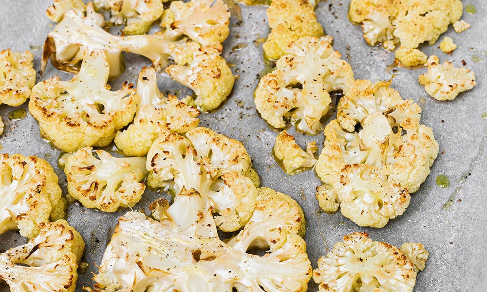 Roasted Cauliflower with Parmesan, Garlic & Thyme