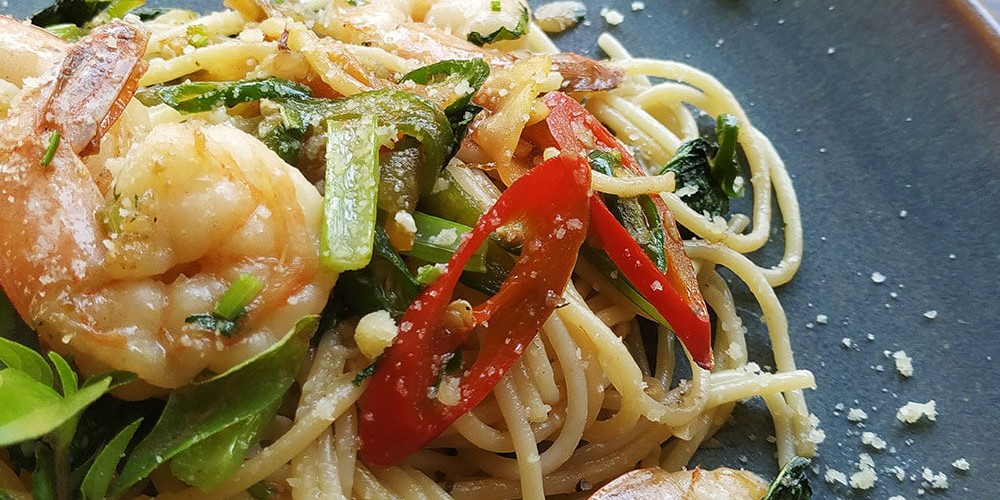 Prawn & Purple Sprouting Stir Fry