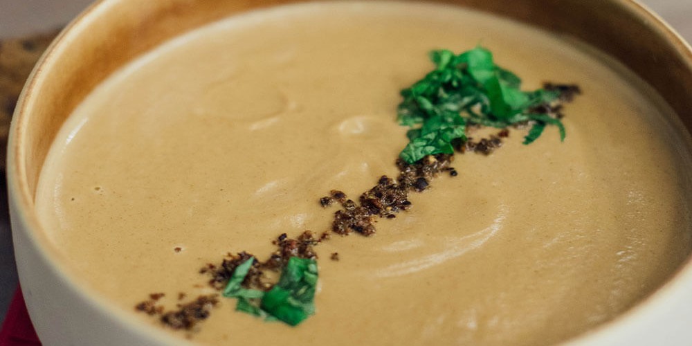 CELERIAC, BACON & BARLEY SOUP