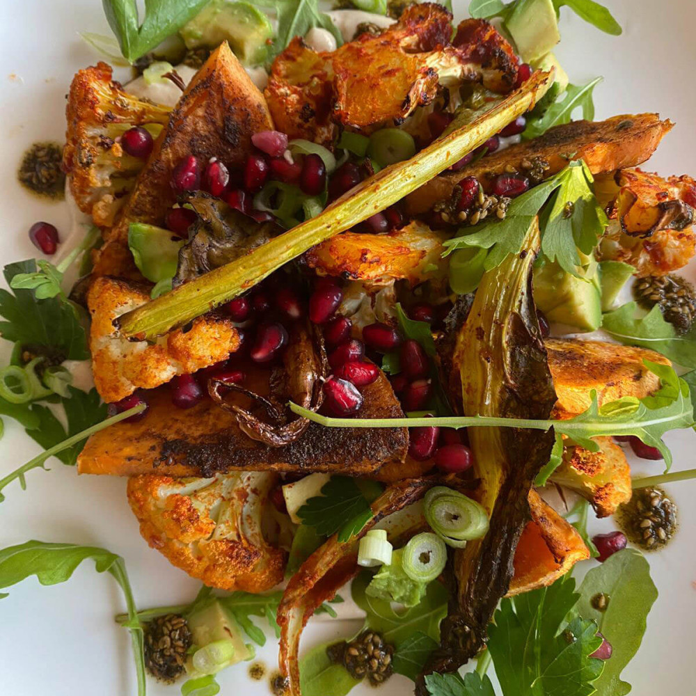 Harissa Roast Cauliflower, with creamy tahini and yoghurt sauce Image 1