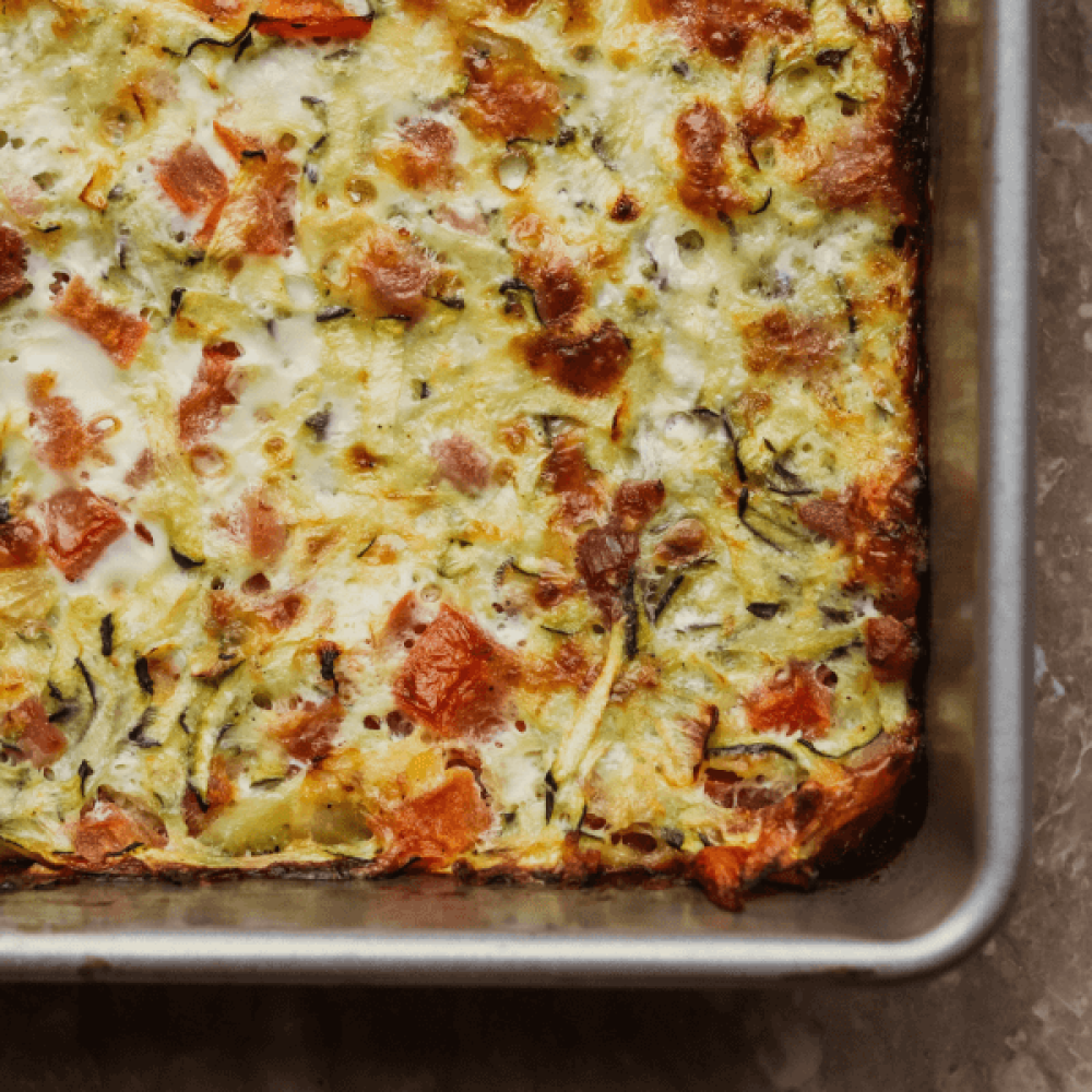 Leftover Christmas Veg Traybake with Cranberry & Brie Image 1