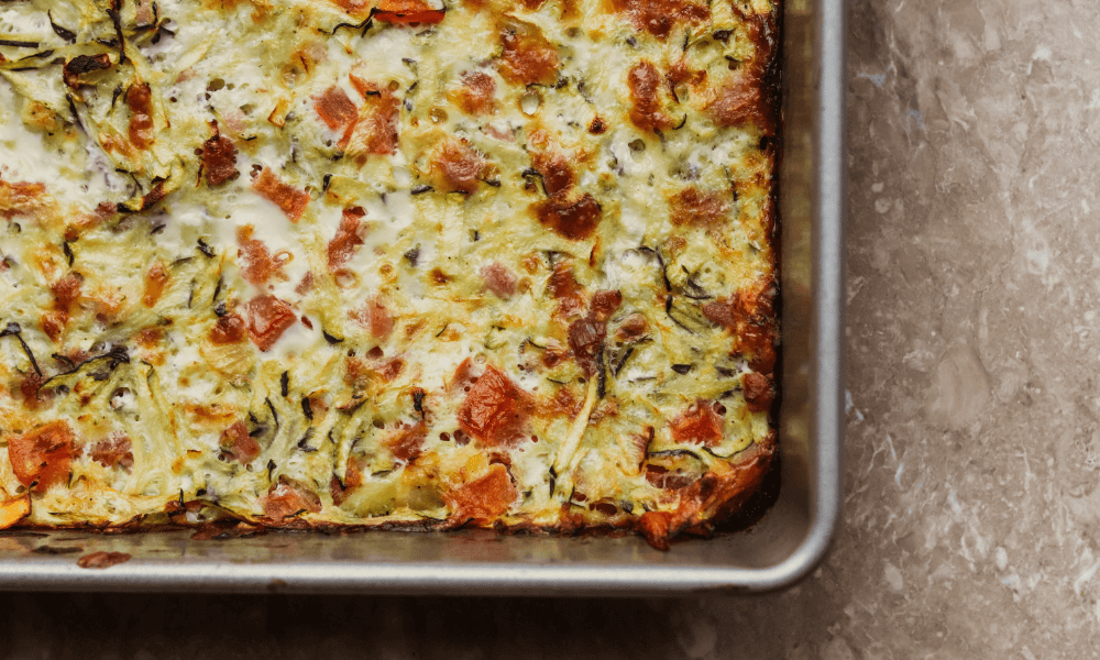 Leftover Christmas Veg Traybake with Cranberry & Brie